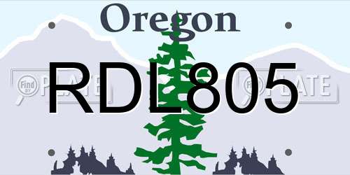 RDL805 Oregon License Plate