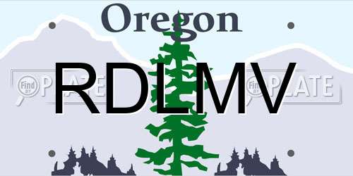 RDLMV Oregon License Plate