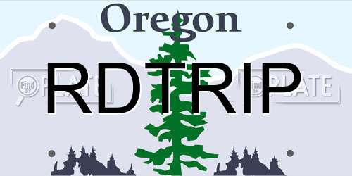RDTRIP Oregon License Plate