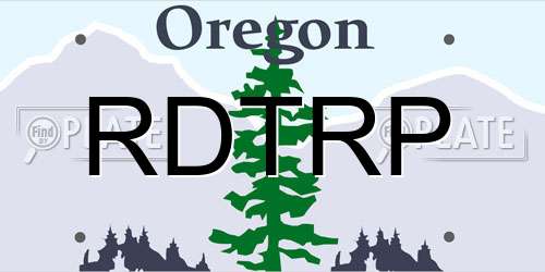 RDTRP Oregon License Plate