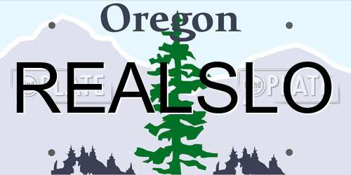 REALSLO Oregon License Plate