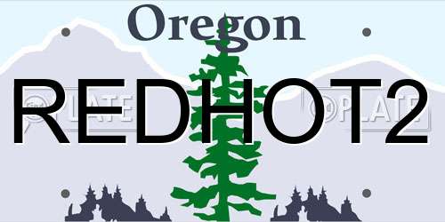 REDHOT2 Oregon License Plate