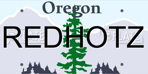 REDHOTZ Oregon License Plate