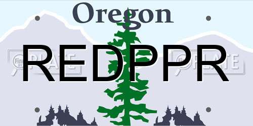 REDPPR Oregon License Plate