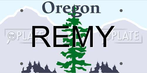 REMY Oregon License Plate
