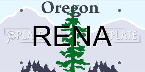 RENA Oregon License Plate
