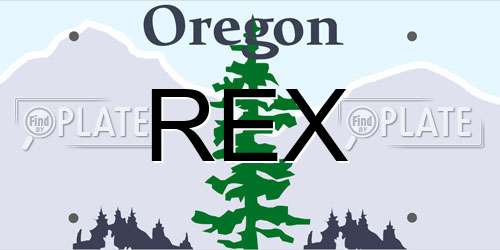 REX Oregon License Plate