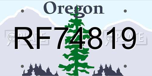 RF74819 Oregon License Plate