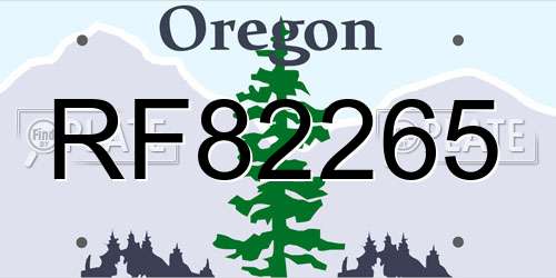 RF82265 Oregon License Plate