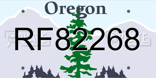 RF82268 Oregon License Plate