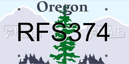 RFS374 Oregon License Plate