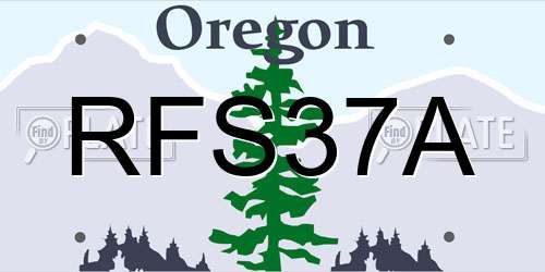 RFS37A Oregon License Plate