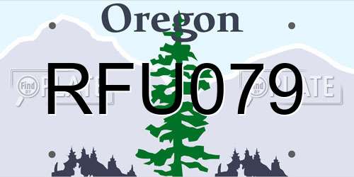 RFU079 Oregon License Plate
