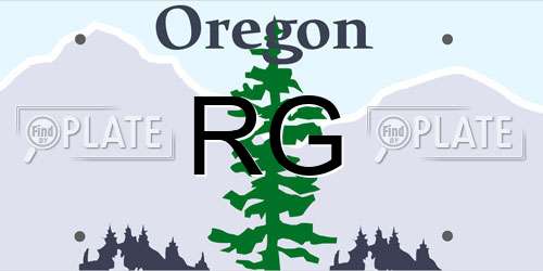RG Oregon License Plate