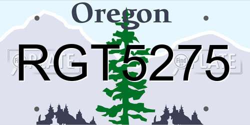 RGT5275 Oregon License Plate