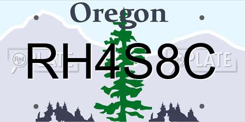 RH4S8C Oregon License Plate
