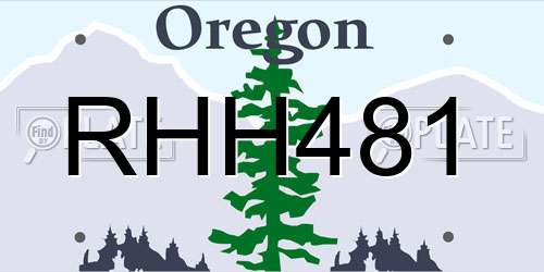 RHH481 Oregon License Plate