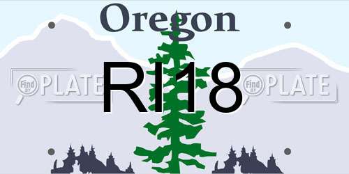 RI18 Oregon License Plate