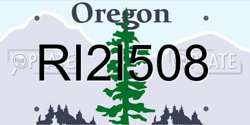 RI2I508 Oregon License Plate