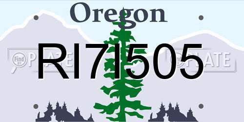 RI7I505 Oregon License Plate