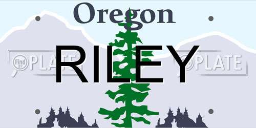 RILEY Oregon License Plate