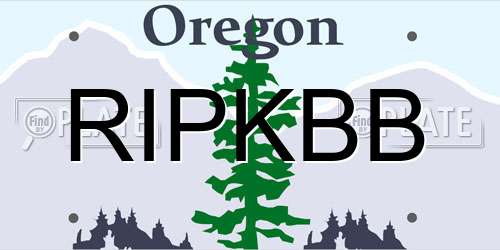 RIPKBB Oregon License Plate