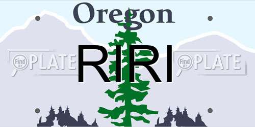 RIRI Oregon License Plate