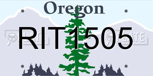 RIT1505 Oregon License Plate