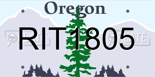 RIT1805 Oregon License Plate
