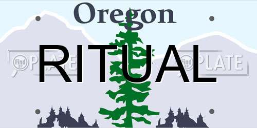 RITUAL Oregon License Plate