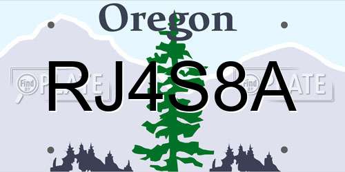 RJ4S8A Oregon License Plate