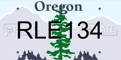 RLE134 Oregon License Plate