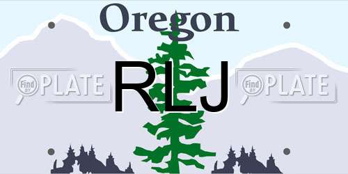 RLJ Oregon License Plate