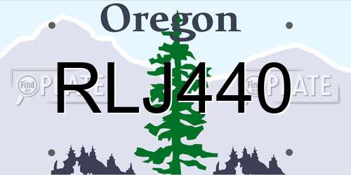 RLJ440 Oregon License Plate