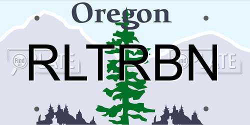 RLTRBN Oregon License Plate