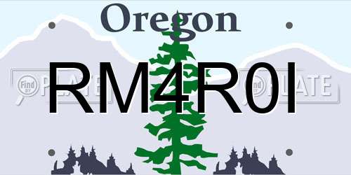 RM4R0I Oregon License Plate