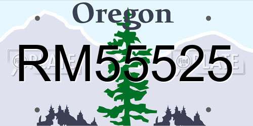 RM55525 Oregon License Plate