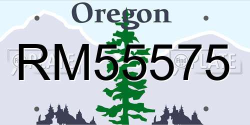 RM55575 Oregon License Plate