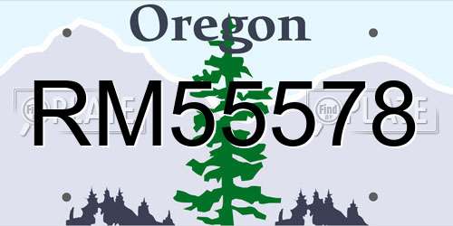 RM55578 Oregon License Plate