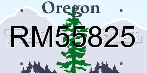 RM55825 Oregon License Plate