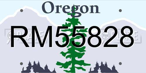 RM55828 Oregon License Plate