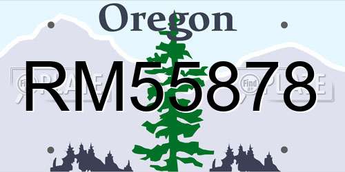 RM55878 Oregon License Plate