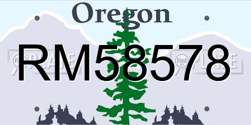 RM58578 Oregon License Plate