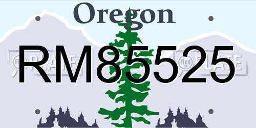 RM85525 Oregon License Plate