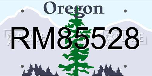 RM85528 Oregon License Plate