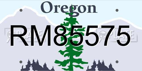 RM85575 Oregon License Plate