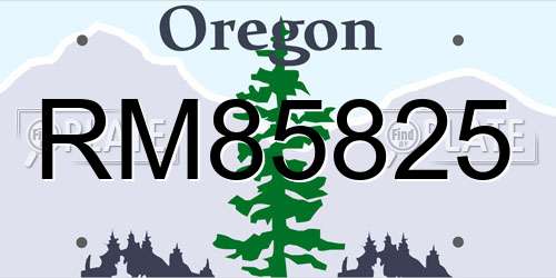 RM85825 Oregon License Plate