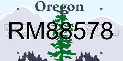 RM88578 Oregon License Plate