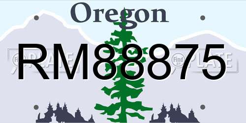 RM88875 Oregon License Plate