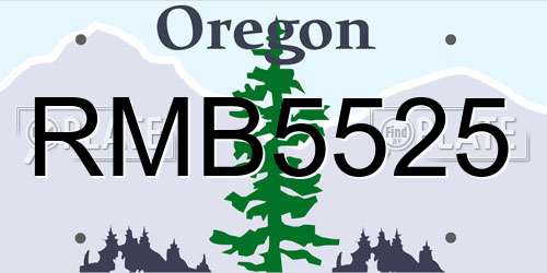 RMB5525 Oregon License Plate
